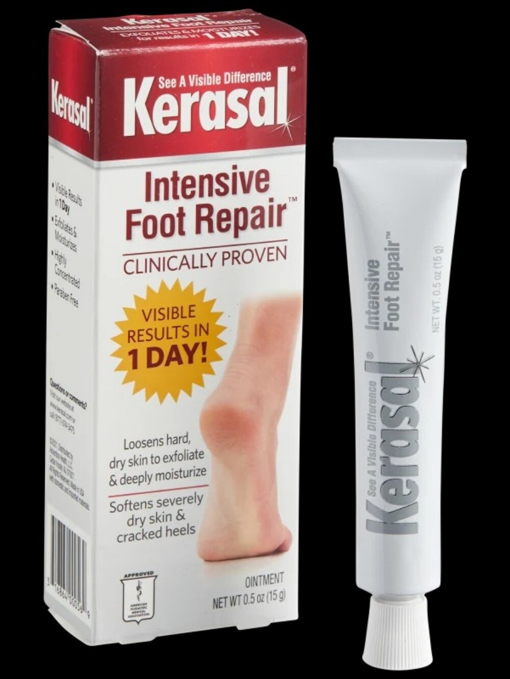 ☀️5/$25☀️ NWT Kerasal Intensive Foot Repair Ointment 0.5oz Exfoliate Moisturize